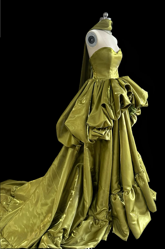 Gorgeous Green Prom Dress Satin A-Line Sleeveless Evening Dress DP05142