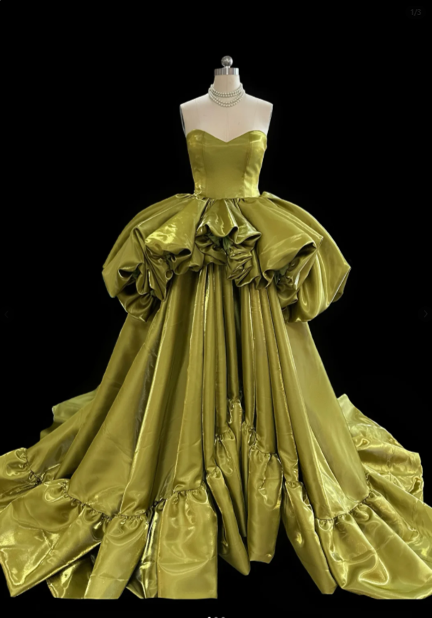 Gorgeous Green Prom Dress Satin A-Line Sleeveless Evening Dress DP05142