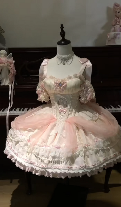 Chic White Prom Dress Lace A-Line Spaghetti Straps Lolita Dress Sleeveless Birthday Dress DP05217