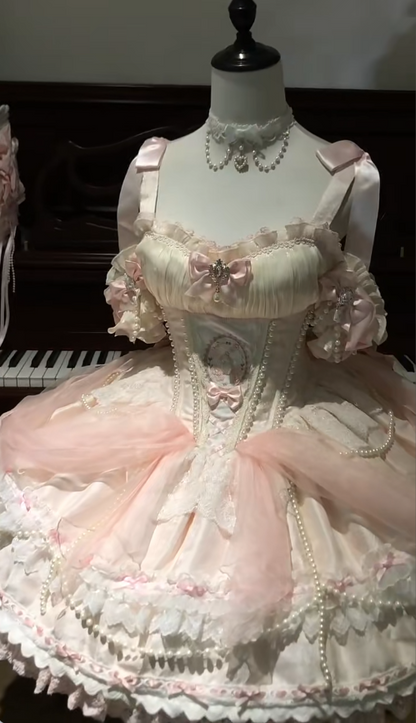 Chic White Prom Dress Lace A-Line Spaghetti Straps Lolita Dress Sleeveless Birthday Dress DP05217
