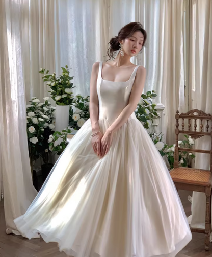 Fairy Apricot Prom Dress Chiffon Spaghetti Straps A-Line Birthday Dress DP05262