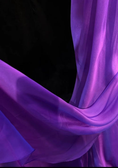 Elegantes lilafarbenes Ballkleid, schulterfreies Chiffon-Etui-Abendkleid DP05285