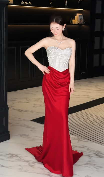 Chic Sheath Long Evening Dress Halter Spandex Party Dress Blue Prom Dress DP05333