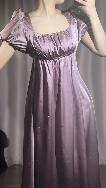 Chic Pink Prom Dress Imperial Satin Long Formal Dress DP05363