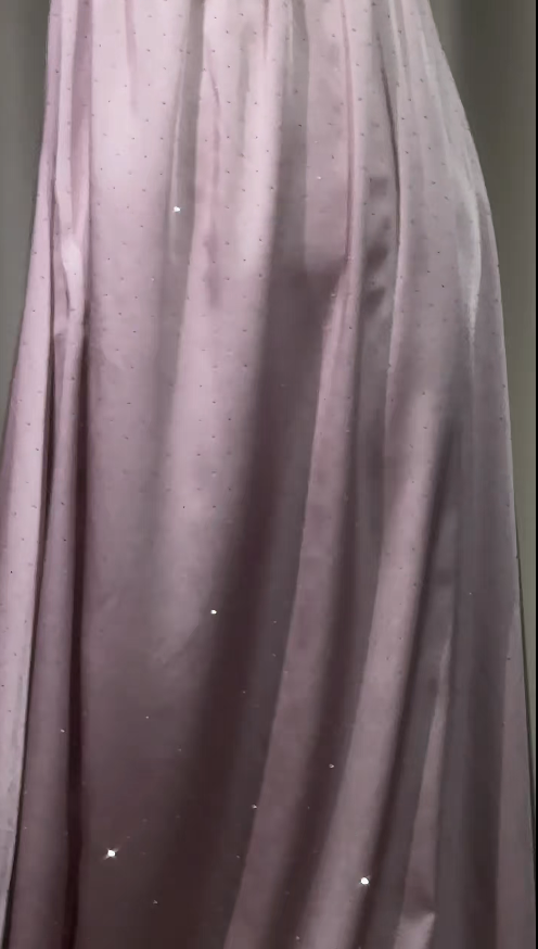 Chic Pink Prom Dress Imperial Satin Long Formal Dress DP05363