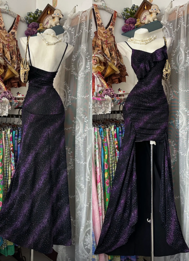 Elegant Strapless Sheath Satin Long Evening Dress Navy Blue Prom Dress DP05517