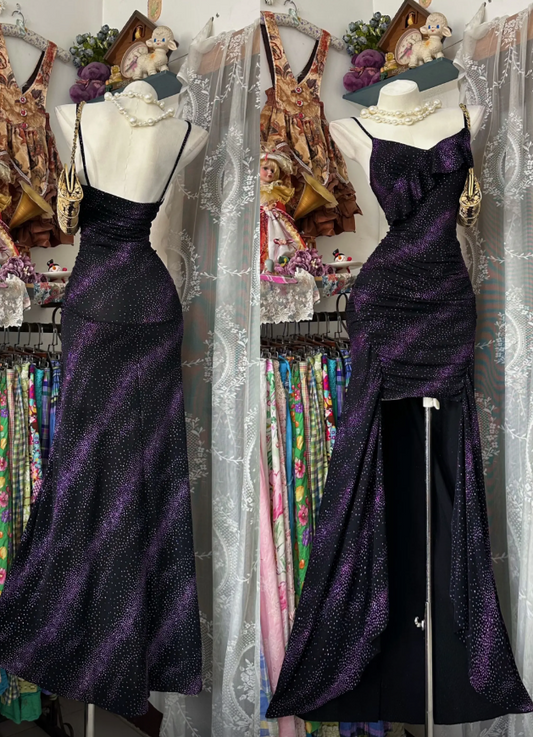 Elegant Strapless Sheath Satin Long Evening Dress Navy Blue Prom Dress DP05517