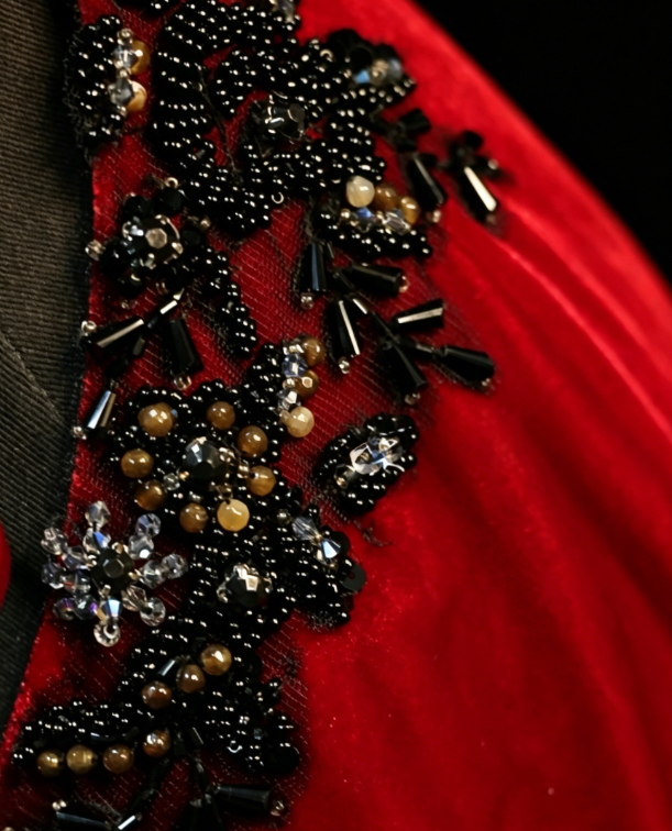 Chic Halter Sheath Velvet Long Evening Dress Red Prom Dress  DP05583