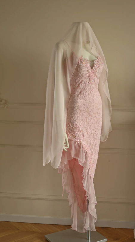 Chic Pink Short Homecoming Dress Spaghetti Straps Sheath Lace Birthday Dress Sleeveless Party Dress  DP05853