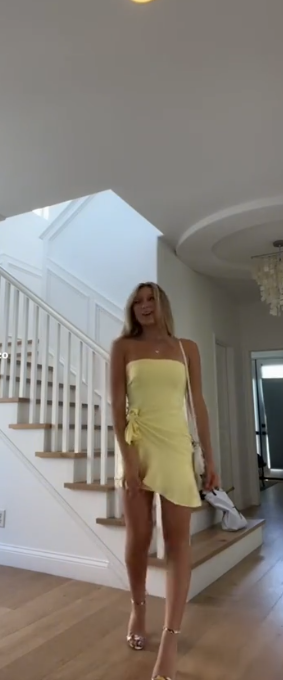 Vintage Yellow Hoco Dress Strapless Birthday Dress Sheath Satin Party Dress DP05985