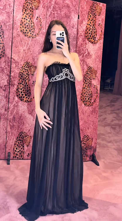 Elegant Sheath Chiffon Black Mother of Bridal Dress DP06027