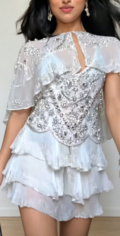 Chic Short Hoco Dress Sheath Dress for Party Dress Beaded Chiffon Birthday Dress DP06164