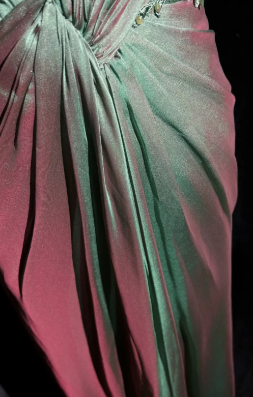 Chic Green Prom Dress Sheath Satin Long Evening Dress DP06341