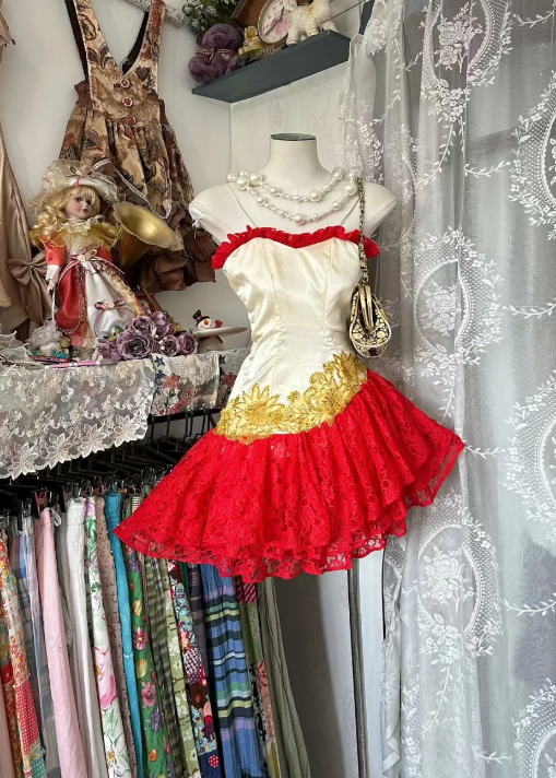 Gorgeous Red Birthday Dress A-Line Sleeveless Hoco Dress Satin Party Dress DP06364