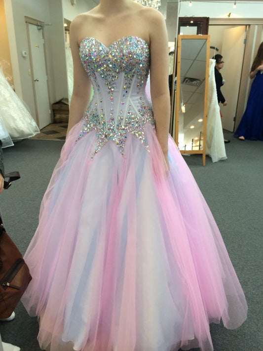 Gorgeous Colorful Prom Dress Sweetheart A-Line  Tulle Long Evening Dress DP06406