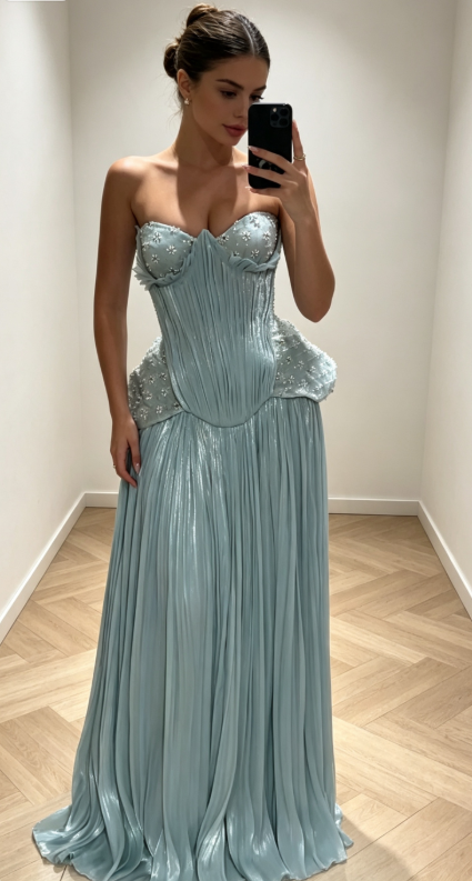 Elegant Tiffany Blue Prom Dress Sweetheart Sheath Chiffon Long Evening Dress DP06464