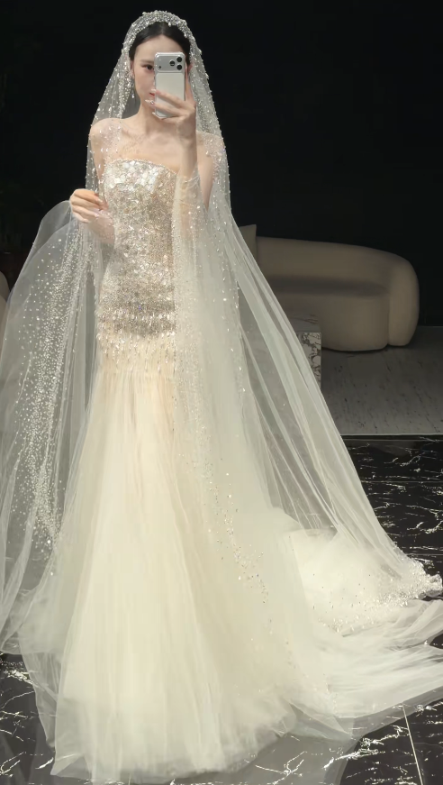Timeless Sheath White Tulle Wedding Dress for Bride DP06590