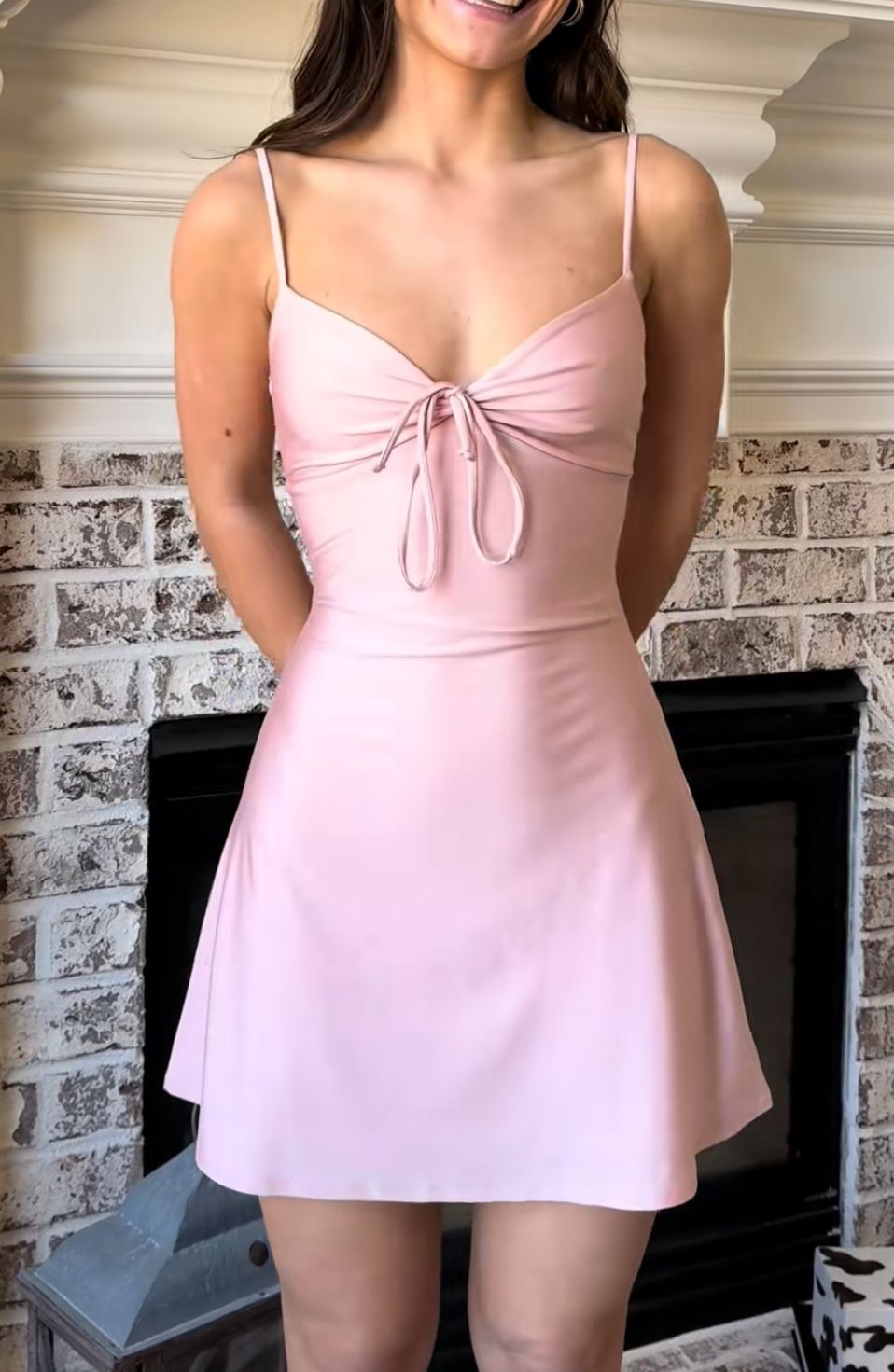 Elegant Pink Short Homecoming Dress Satin Sheath 16th Birthday Dress DP06657