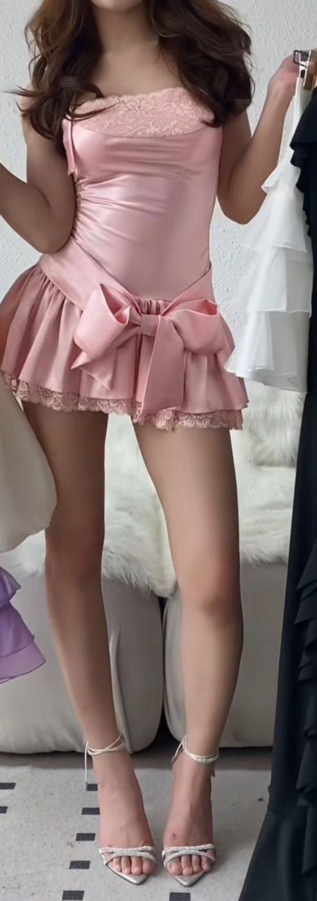 Pretty Pink Birthday Dress Sheath Satin Short Homecoming Dress DP06811