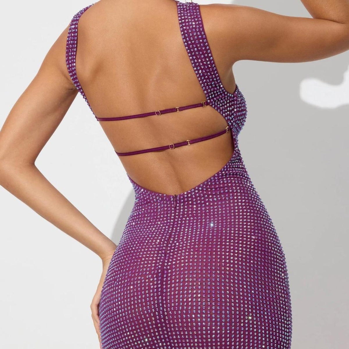 Pretty Grape Birthday Dress Sheath Chiffon Beaded Short Homecoming Dress DP06815