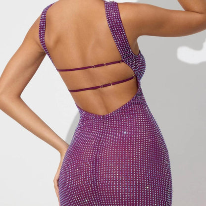 Pretty Grape Birthday Dress Sheath Chiffon Beaded Short Homecoming Dress DP06815