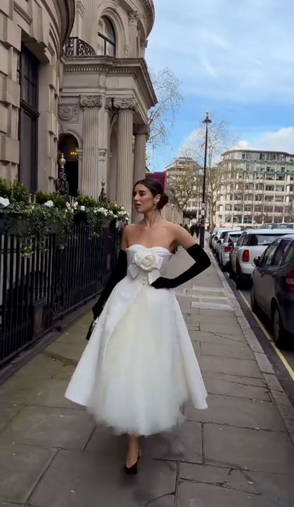 Chic White Bridal Gown A-Line Tulle Wedding Dress DP06835