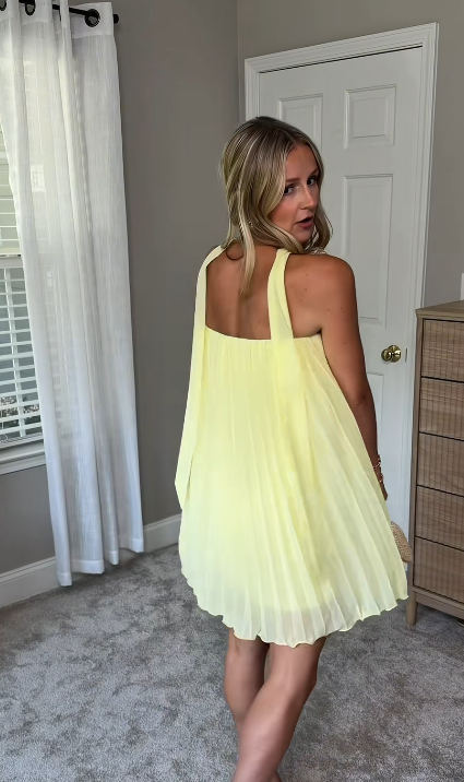 Glamours Yellow Birthday Dress Sheath Chiffon Hoco Dress DP06848