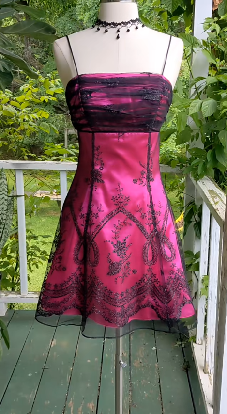 Glamours Hot Pink Birthday Dress Sheath Chiffon Hoco Dress DP06855