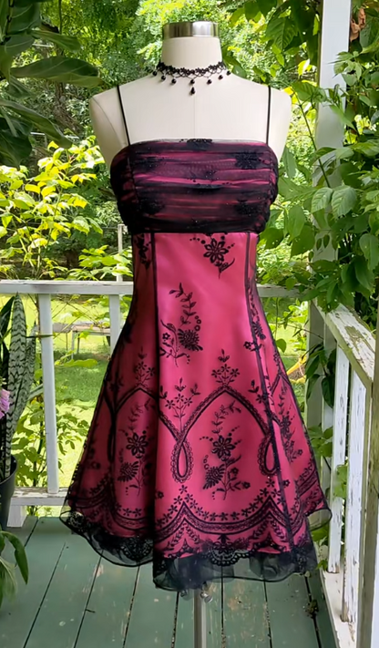Glamours Hot Pink Birthday Dress Sheath Chiffon Hoco Dress DP06855