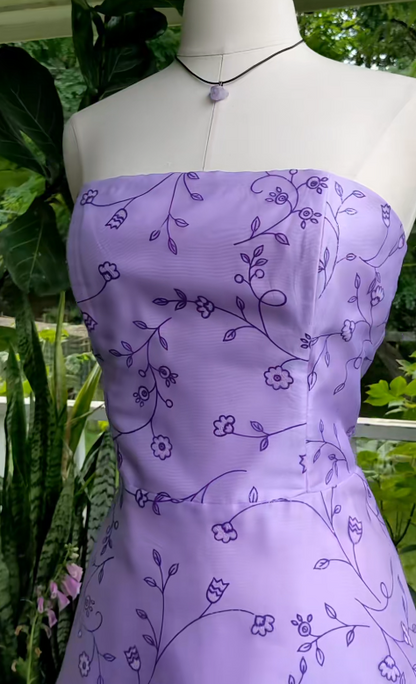 Glamours Lilac Birthday Dress Sheath Chiffon Hoco Dress DP06856