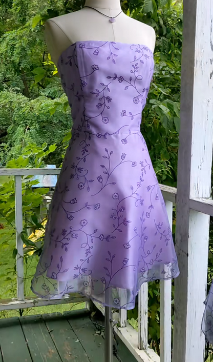 Glamours Lilac Birthday Dress Sheath Chiffon Hoco Dress DP06856