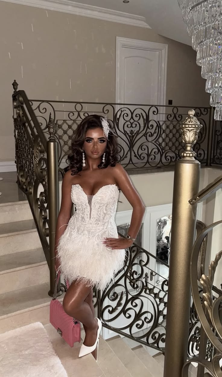 Chic White Short Homecoming Dress A-Line Tulle Birthday Dress DP07024