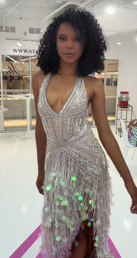 Chic Silver Prom Dress Sheath Beaded Long Evening Dress DP07039