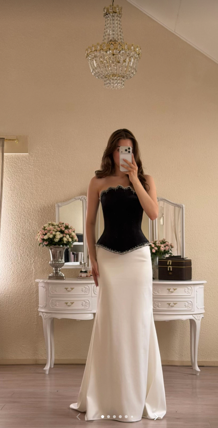 Chic White Prom Dress Sheath Satin Long Evening Dress DP07040