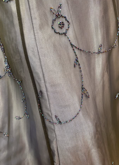 Glamours Grey Prom Dress Sheath Chiffon Long Evening Dress DP07049