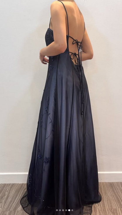 Glamours Grey Prom Dress Sheath Chiffon Long Evening Dress DP07049