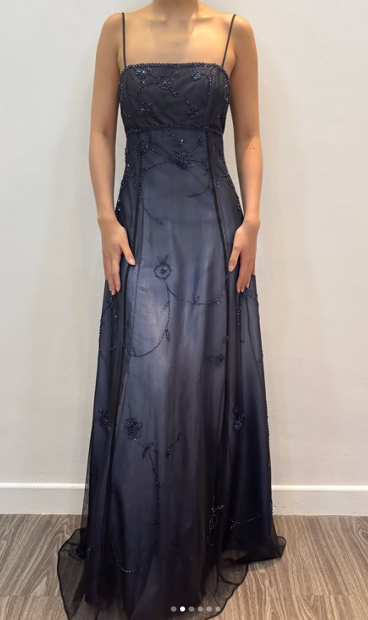 Glamours Grey Prom Dress Sheath Chiffon Long Evening Dress DP07049