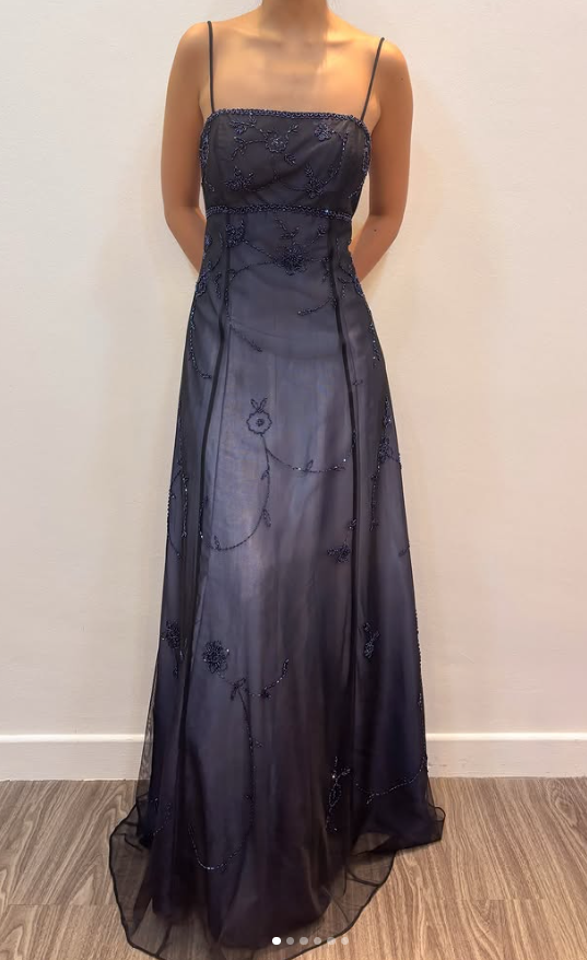 Glamours Grey Prom Dress Sheath Chiffon Long Evening Dress DP07049
