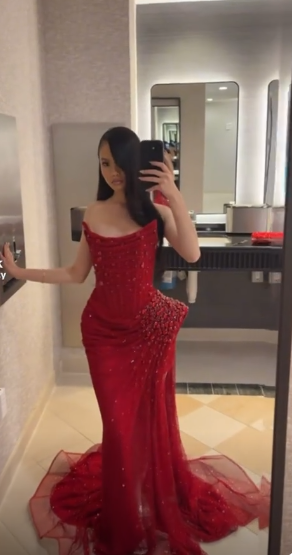 Elegant Red Long Prom Dress Sheath Tulle Beaded Prom Dress DP07100