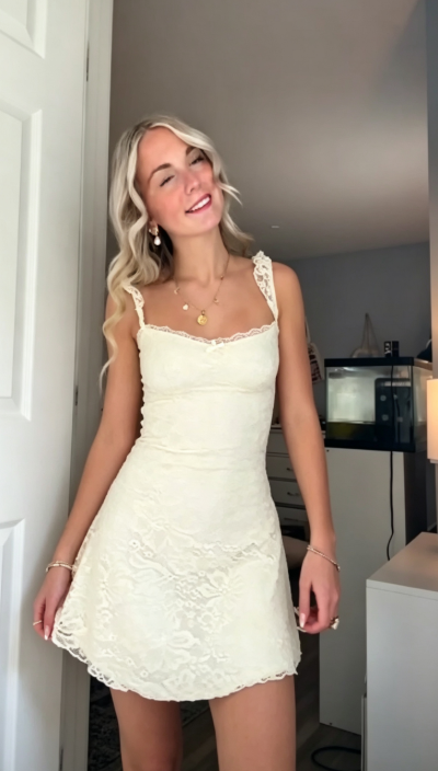 Fashion White Birthday Dress Lace Sheath Short Homecoming Dress DP07108