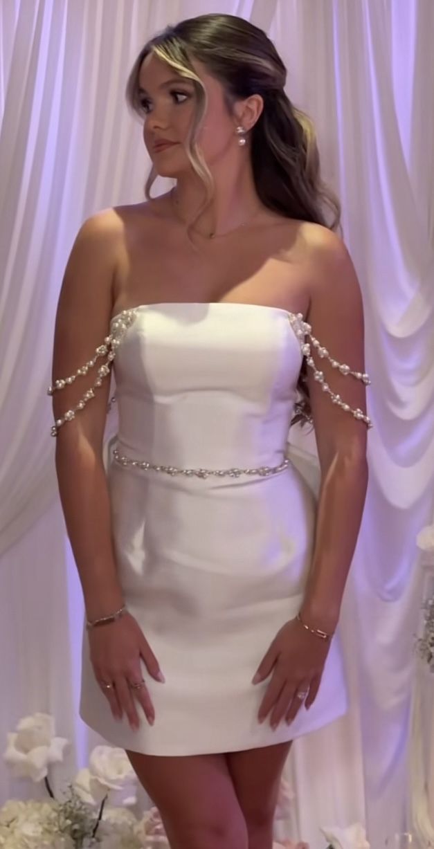 Fashion White Birthday Dress Sheath Satin Short Homecoming Dress DP07115