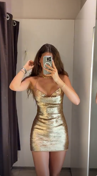 Fashion Gold Birthday Dress Sheath Sequins Short Homecoming Dress DP07118