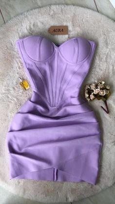 Chic Lilac Short Homecoming Dress Sheath Chiffon Birthday Dress DP07133