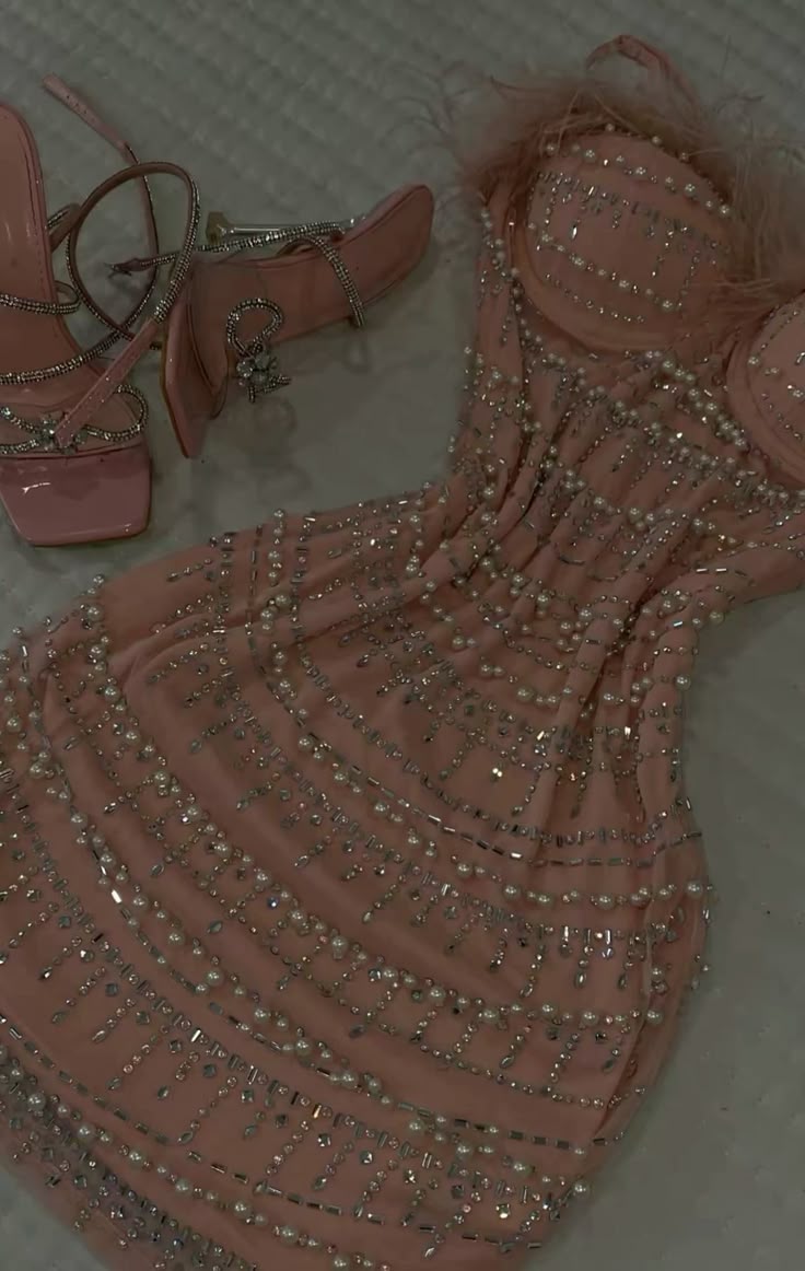 Beautiful Pink Short Homecoming Dress Sheath Chiffon Beaded Birthday Dress DP07173