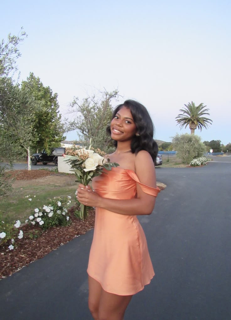 Fashion Orange Short Homecoming Dress Sheath Satin Birthday Dress DP07341
