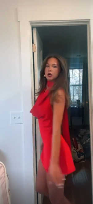 Fashion Red Short Homecoming Dress Sheath Satin Birthday Dress DP07342