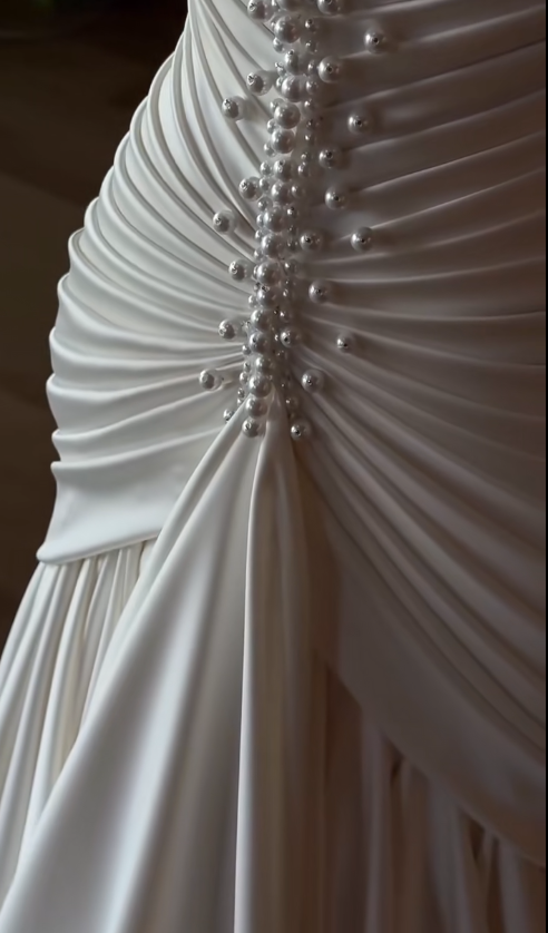 Simple Sheath White Wedding Dress Satin Bridal Gown DP07382