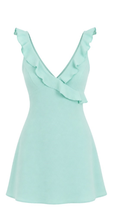 Fairy A-Line Mint Green Short Homecoming Dress Chiffon Birthday Dress DP07417