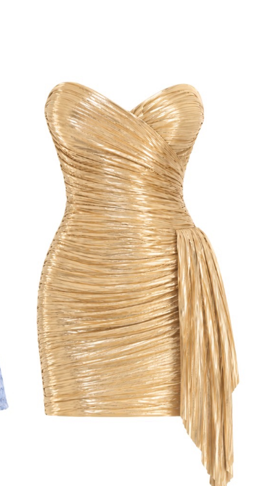 Fairy Sheath Gold Short Homecoming Dress Satin Birthday Dress DP07425