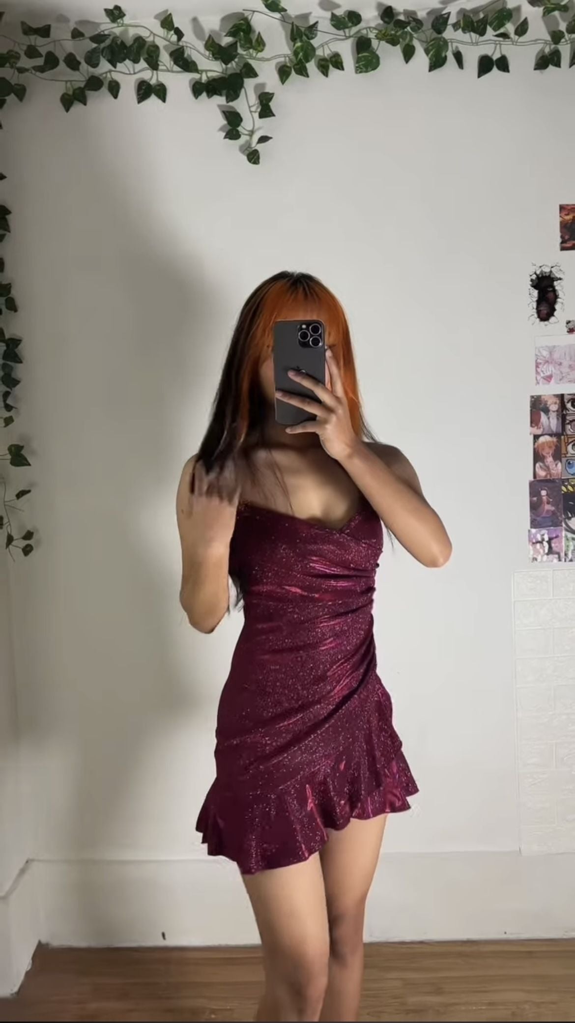 Robe de bal courte rouge foncé à bretelles, robe fourreau en satin pour anniversaire, mini-robe DP07478